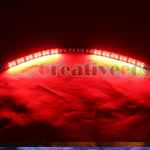 2x 60cm 24" black 48leds knight rider smd led scanner strobe flash strip light