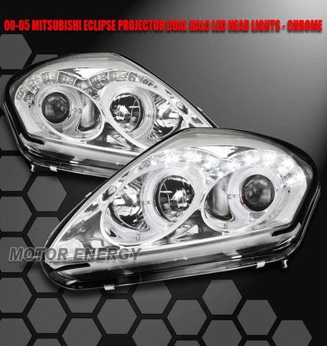 2000-2005 eclipse halo drl led projector headlight jdm clear 2001 2002 2003 2004