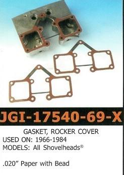 James 1966-84 shovelhead rocker gaskets w/ sealant bead  - close out