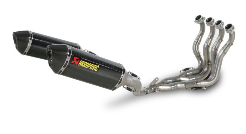 Akrapovic racing 4:2:2 dual exhaust system hex ss/ss/cf/cf for suzuki gsx-r1000