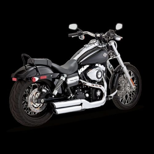 Vance fits &amp; hines hd dyna fatbob/wide 08-16 3in sli slip-on exhaust