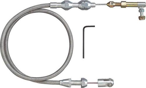 Lokar 48&#039;&#039; cut-to-fit universal stainless throttle cable with stainless housing