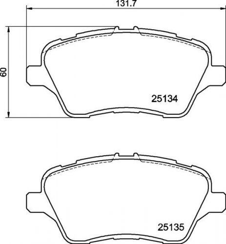 Front m1155 mintex racing brake pads for ford fiesta st180 200 mdb3322m1155