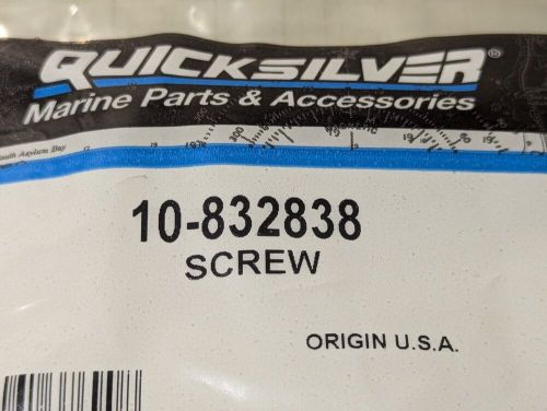 Lot of 2 genuine mercury mercruiser screws 10-832838 new oem