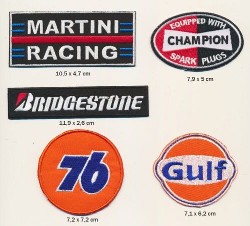 Martini gluf 76 patch b-goods set of 5 piece car racing f1 racing b068-