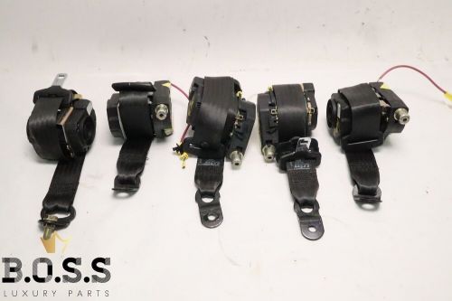 04-08 m139 maserati quattroporte front &amp; rear seat belt belts set of 5 black