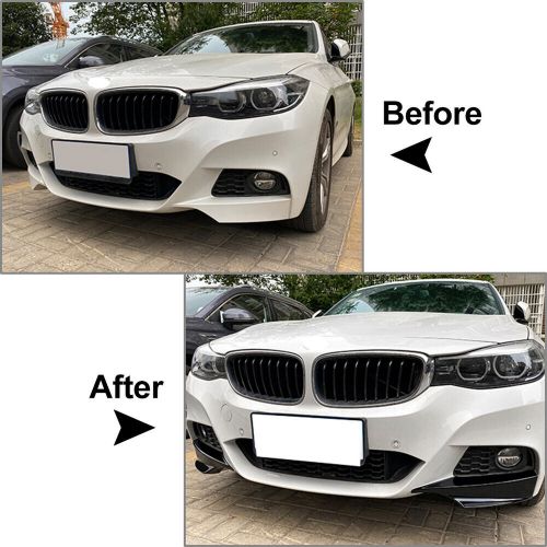 Fit bmw 3 series gt f34 320i 325i m sport 14-19 front bumper splitter lip canard