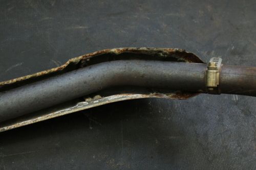 2002 suzuki ozark 250 oem header pipe with heat shield  b4474