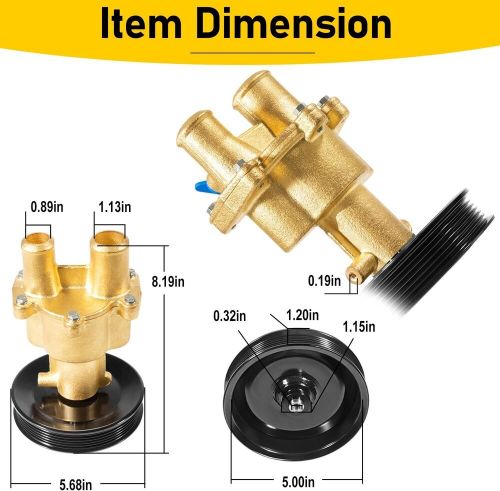 Rawsea water pump kit for mercury mercruiser quicksilver 4.3, 5.0, 5.7, 6.2l