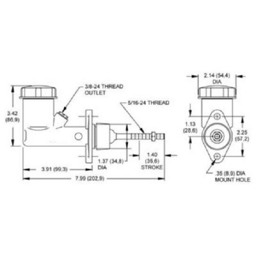 Wilwood compact clutch master cylinders 3/4&#034; / .750&#034; bore #wil260-15098 black