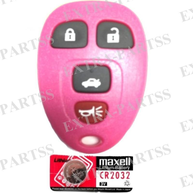 New pink gm chevy pontiac buick  keyless entry remote key fob clicker + battery