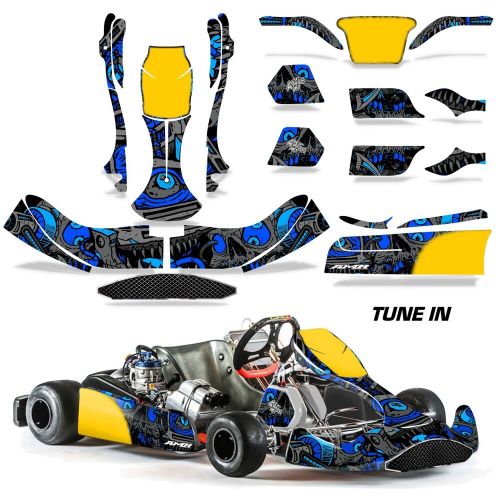 Graphics kit sticker decal wrap for kart crg na3 tune in blue