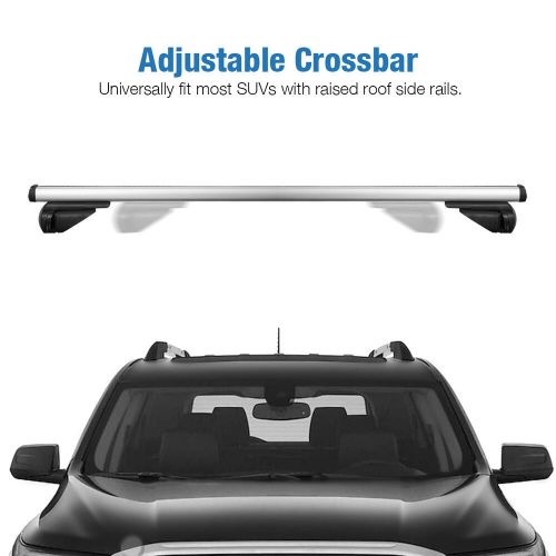 53&#034; rooftop rack cross bar luggage cargo carrier silver for ford kuga 2008-2018