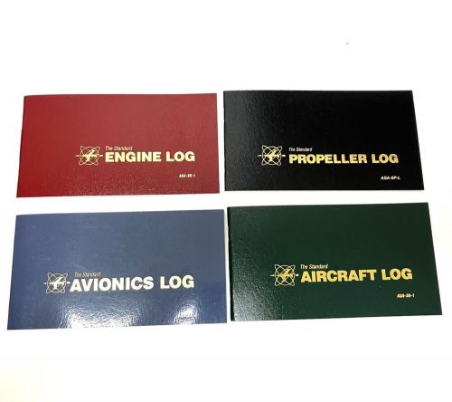 Complete aircraft maintenance logbook set- airframe, avionics, engine, propeller