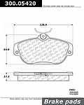 Centric parts 300.05420 front premium semi metallic pads