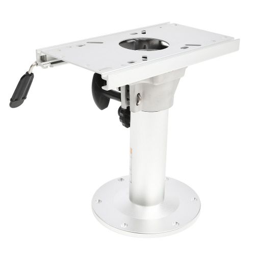 Adjustable height boat seat pedestal aluminum alloy 360°swivel fore/aft slide us