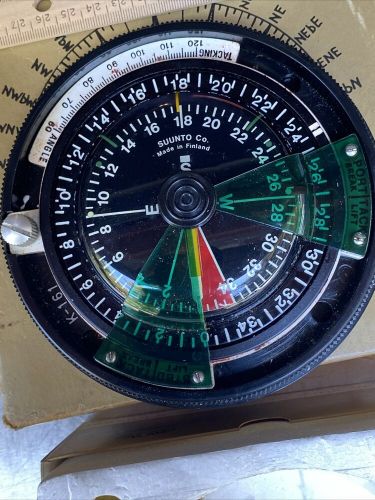 Rare vintage sail boat nautical marine racing compass k-16tac by suunto finland