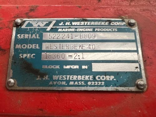 Westerbeke marine diesel engine 40