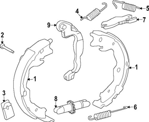 Genuine toyota parking brake shoe anchor pin 47447-11010