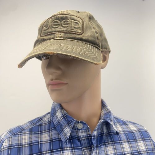 Jeep  brown waxy canvas hat pre owned unisex