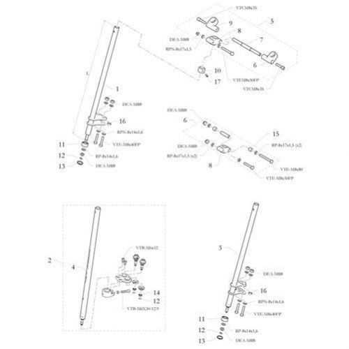 Go kart freeline half support for l45 steering column racing