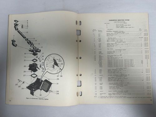 Vtg 1949 continental motors &#034;c&#034; series aircraft engine parts catalog (a7)