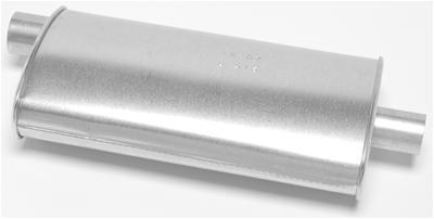 Walker exhaust muffler premium pro-fit 2 1/4" inlet/2" outlet steel ea