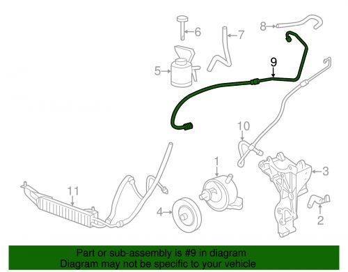 Genuine gm power brake booster inlet hose assembly 25925452