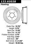 Centric parts 122.65028 rear brake drum