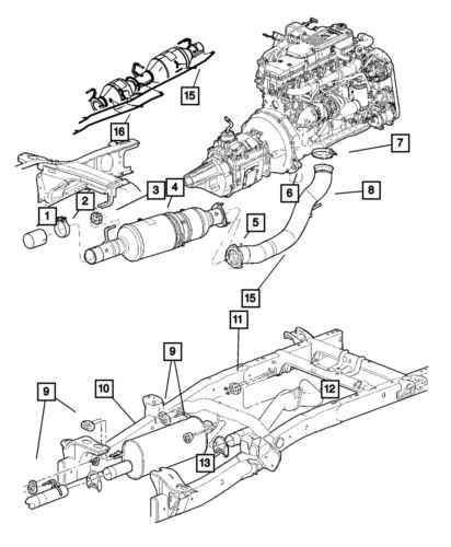 Genuine mopar exhaust muffler 52121924ad