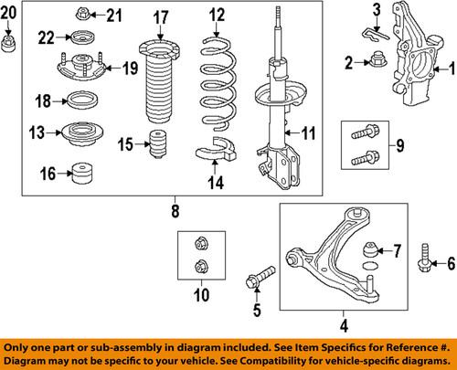 Honda oem 51688tk8a01 front suspension-spring upper seat