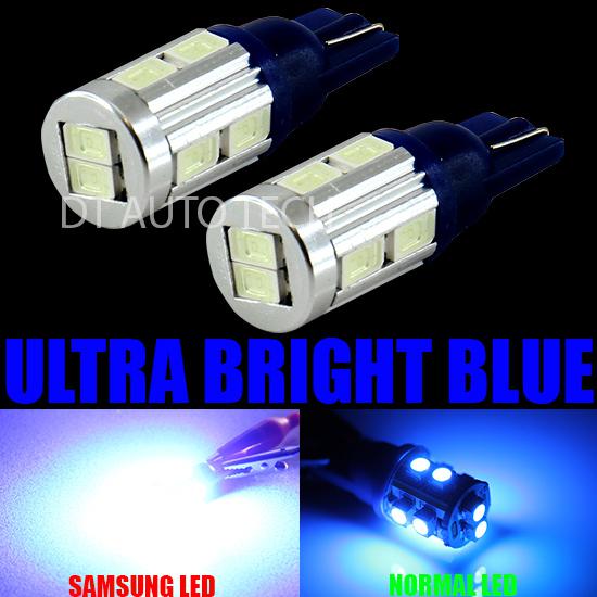 T10/192/194 samsung chip smd 5630 led high power blue interior lights bulbs