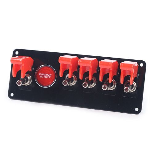 40a dc 12v automotive car relay 6gang switch panel red engine start push button