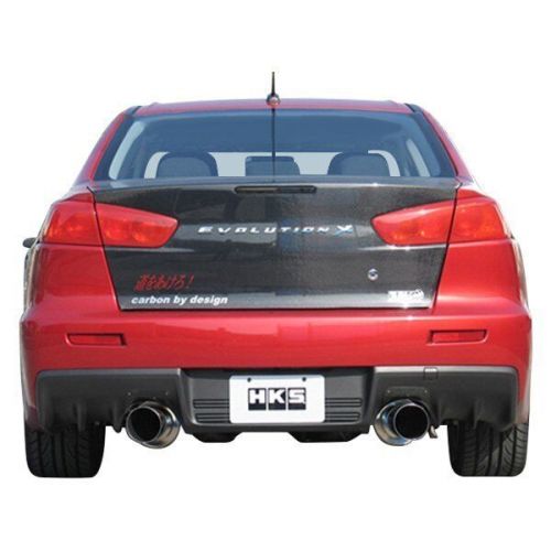 Hks aftermarket hi-power dual exhaust system for 2008-2015 mitsubishi evo x