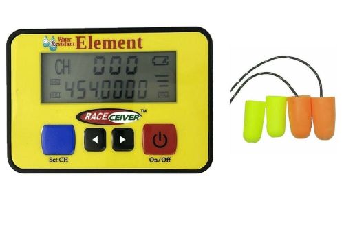 Raceceiver element rechargeable with semi pro ear piece radio kit racing