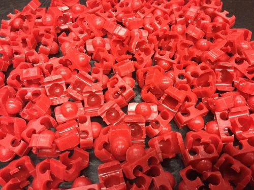 Aircooled type 1, bus, etc. 8mm spark plug wire clip set &#034;red&#034;  vrd157