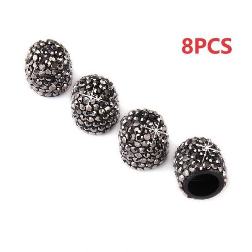 8pcs diamond bling accessories wheel tire air valve stem caps for car suv truck