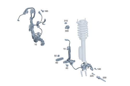 Genuine mercedes-benz electrical wiring harness 206-540-81-31