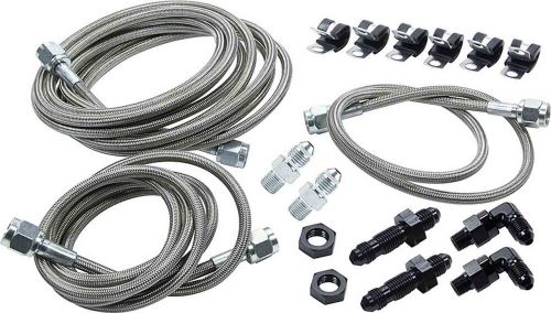 Allstar performance all42062 brake line kit - front - 3 an hose - 4 an ends -