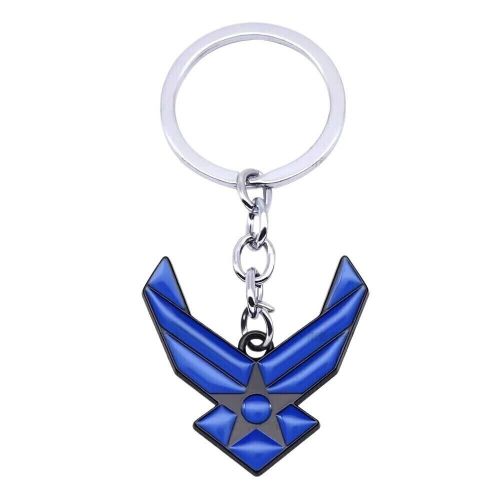 Black blue us air force usaf key chain car keychain key ring keyfob universal