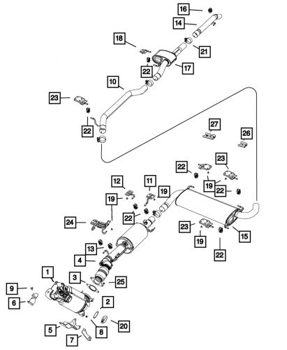 Genuine mopar turbocharger gasket 52022457aa