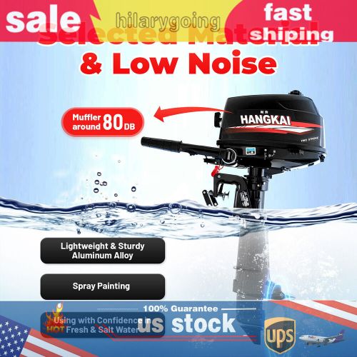 Hangkai 2-stroke 6 hp outboard motor boat marine engine water cooling cdi system