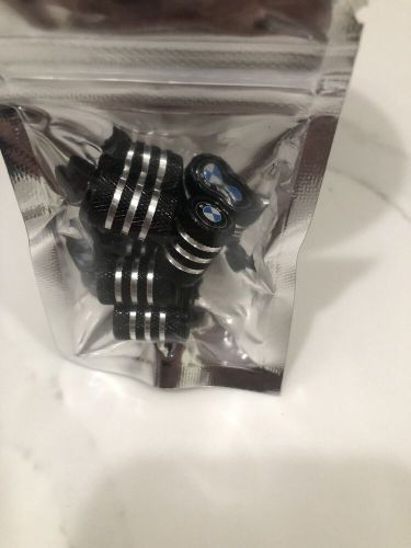 Bmw tire valve stem caps black&amp;chrome