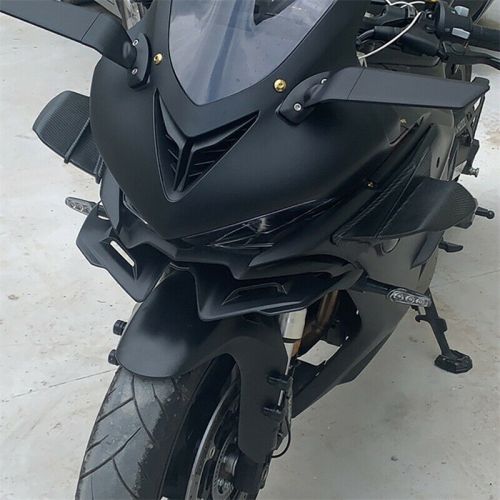 Motorcycle side winglets air deflector wing kit spoiler gloss carbon fiber color