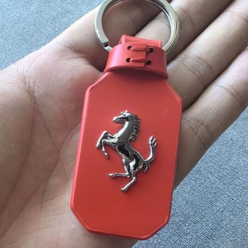 New anti-loss sutra premium leather car keychain pendant for ferrari supercar