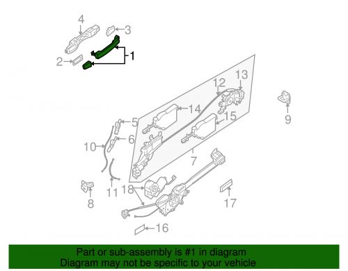 Genuine nissan handle outside 82606-zm90a