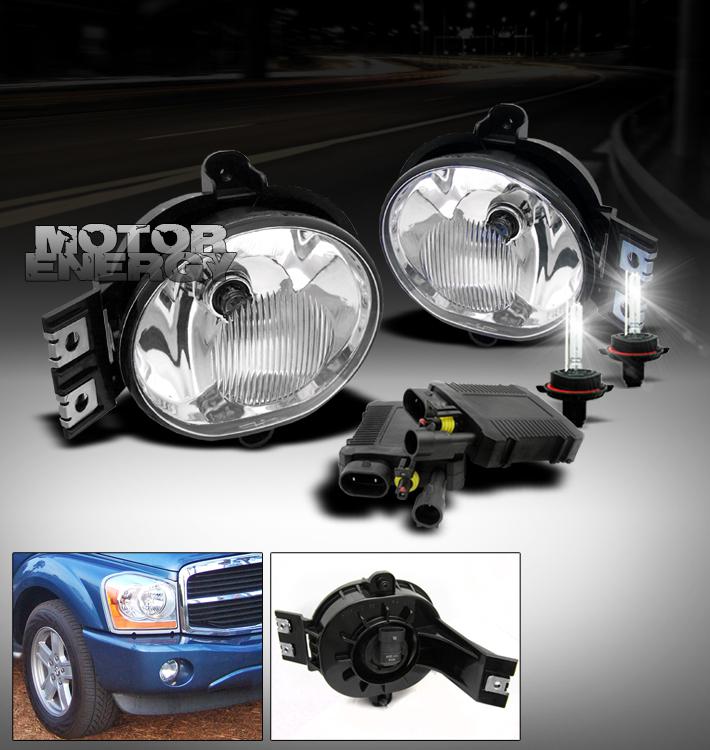 2002-2009 dodge ram/2004-2006 durango bumper fog light lamp+6000k hid kit pickup