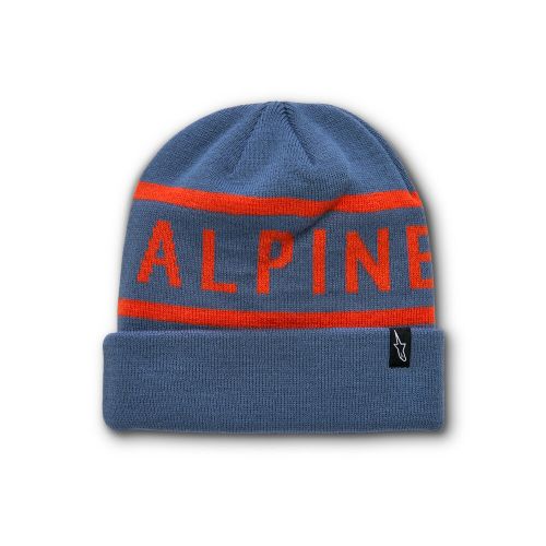 Alpinestars wordy cuff beanie hat - jersey knit stitch, bold motorsport branding