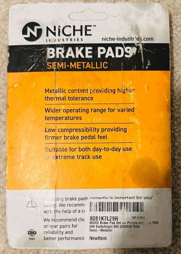 Niche brake pad set for polaris indy 600 800 rmk rush switchback 2205500 rear se