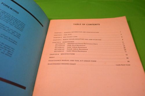 Ford 1976 owner general maintenance &amp; light repair manual, specifications